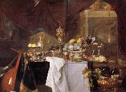 Fruits et vaisselle:un dessert Jan Davidsz. de Heem